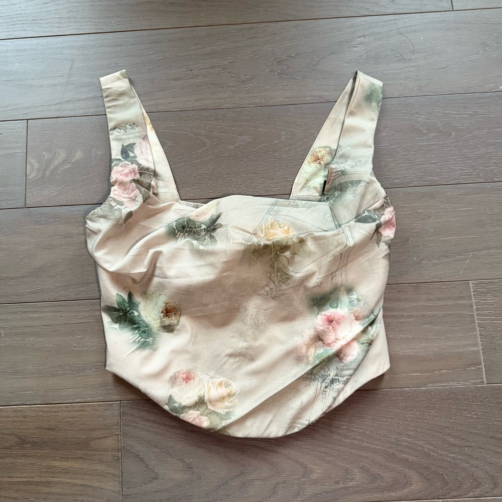 House of CB Floral Beige Blouse